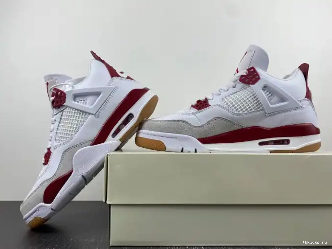 Rep TB Retro Jordan 4 DR5415-160 SB Red Pine 0613